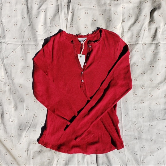 Lucky Brand heart ribbed long sleeve - Picture 2 of 5